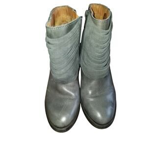 PIKOLINOS Gray Leather Ankle Boots Side zip 37/US 6.5-7